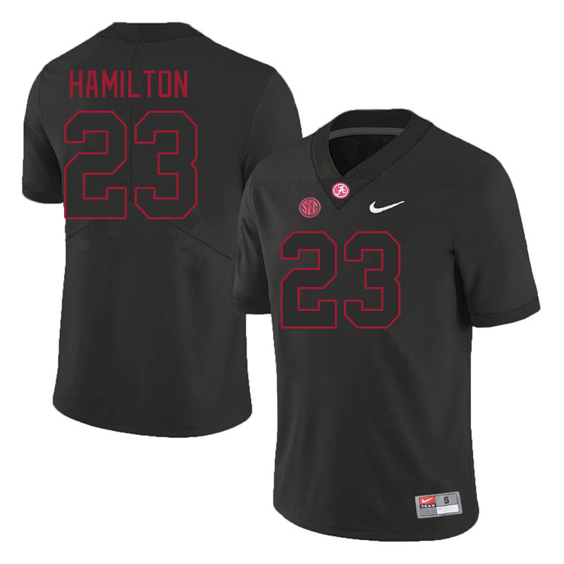 Men #23 Jaren Hamilton Alabama Crimson Tide College Football Jerseys Stitched-Blackout